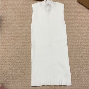 White + Warren Mockneck Tank